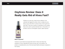 Tablet Screenshot of oxyhivesreviews.org